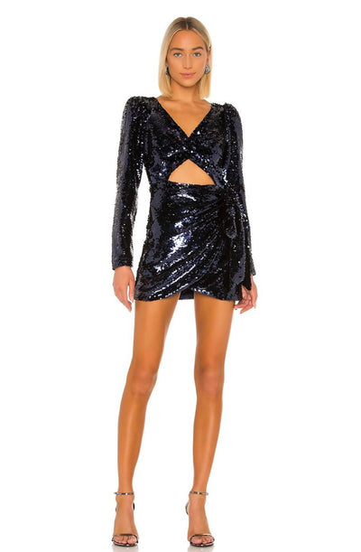 Lovers & Friends - Lacey Sequin Mini Dress - Navy Blue