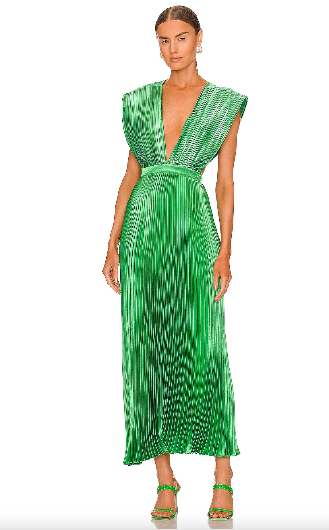 FINAL SALE* L'idee - Gala Midi Dress - Bright Green