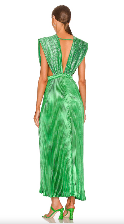 FINAL SALE* L'idee - Gala Midi Dress - Bright Green
