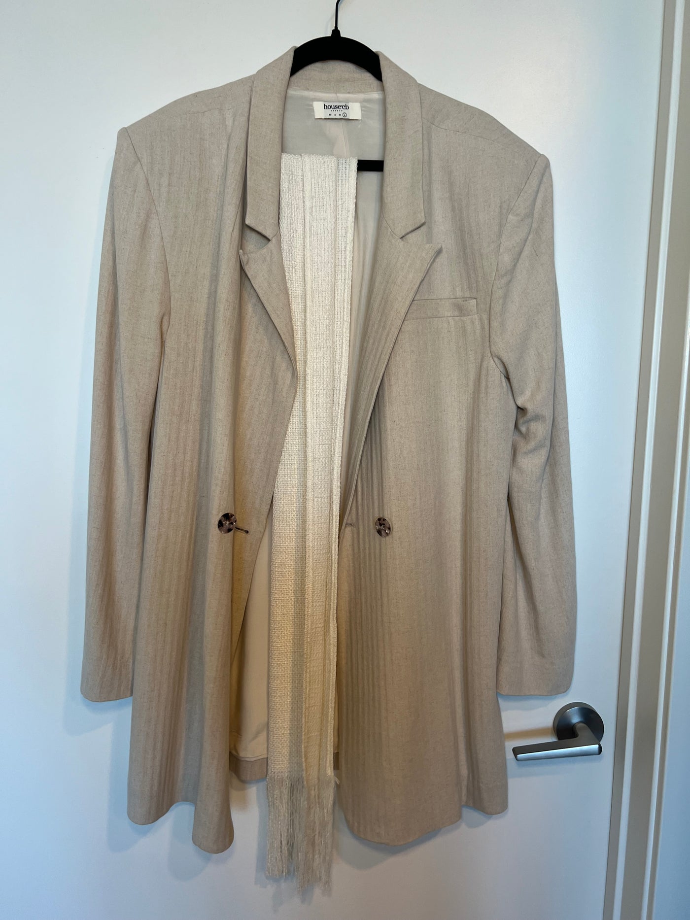 FINAL SALE* House of CB - Colette Linen Blend Blazer Dress - Natural