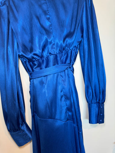 FINAL SALE* Satin Maxi Dress - Blue