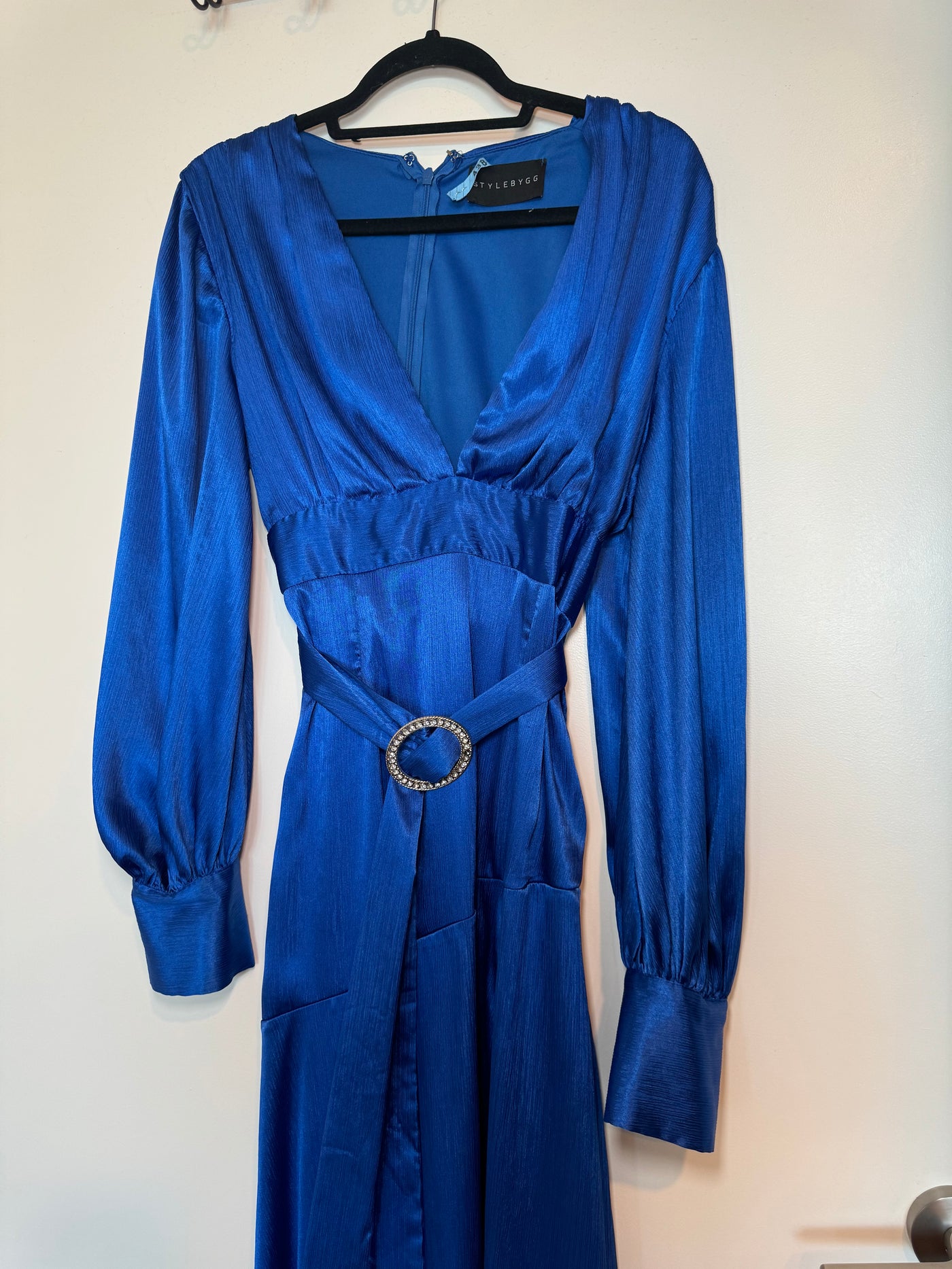 FINAL SALE* Satin Maxi Dress - Blue