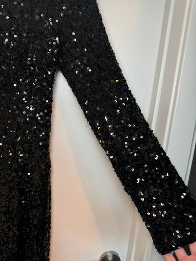 FINAL SALE* Bronx and Banco  - Elizabeth Gown - Black Sequin