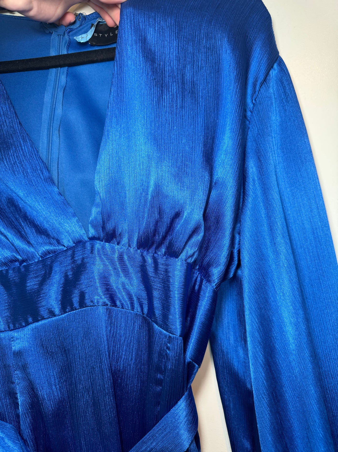 FINAL SALE* Satin Maxi Dress - Blue