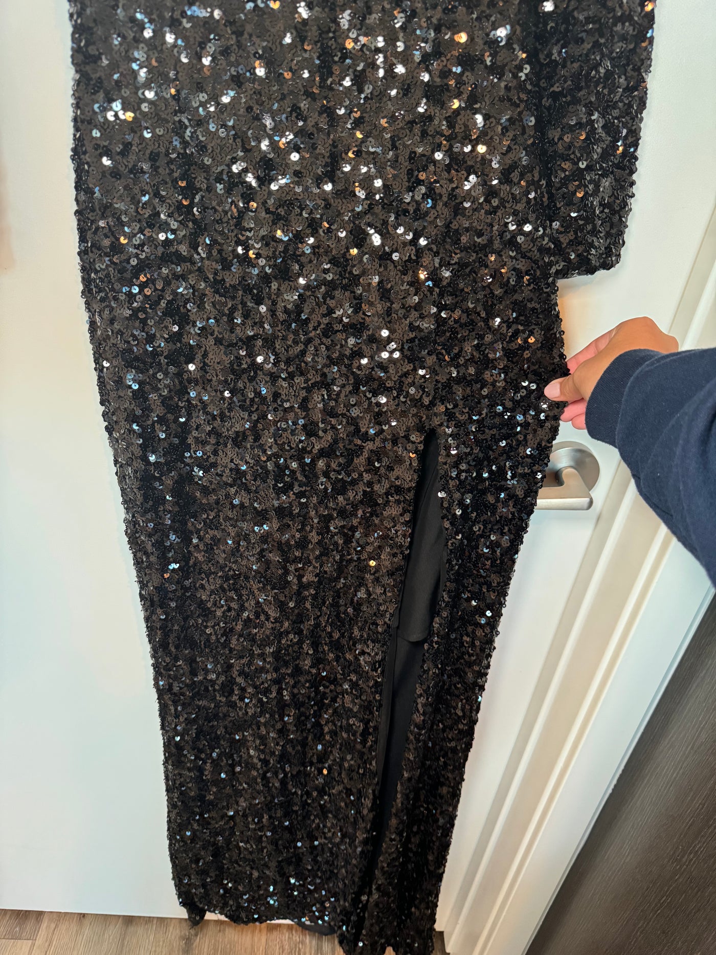 FINAL SALE* Bronx and Banco  - Elizabeth Gown - Black Sequin