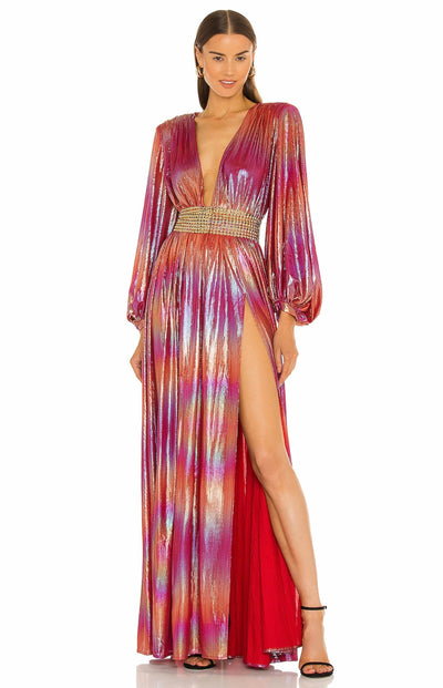 FINAL SALE* Bronx and Banco - Zoe Rose Gown - Multicolor