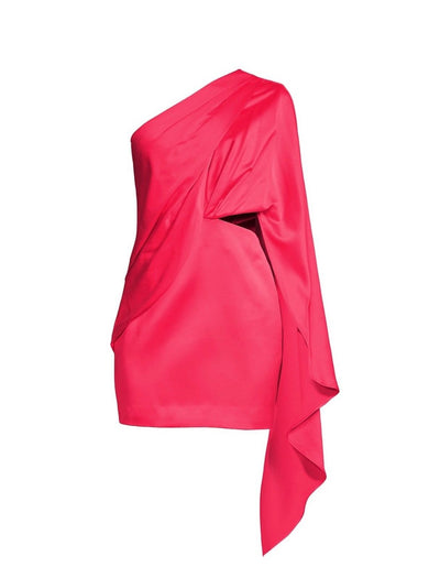 FINAL SALE* Significant Other  - Anne One-Shoulder Mini Dress - Fuchsia
