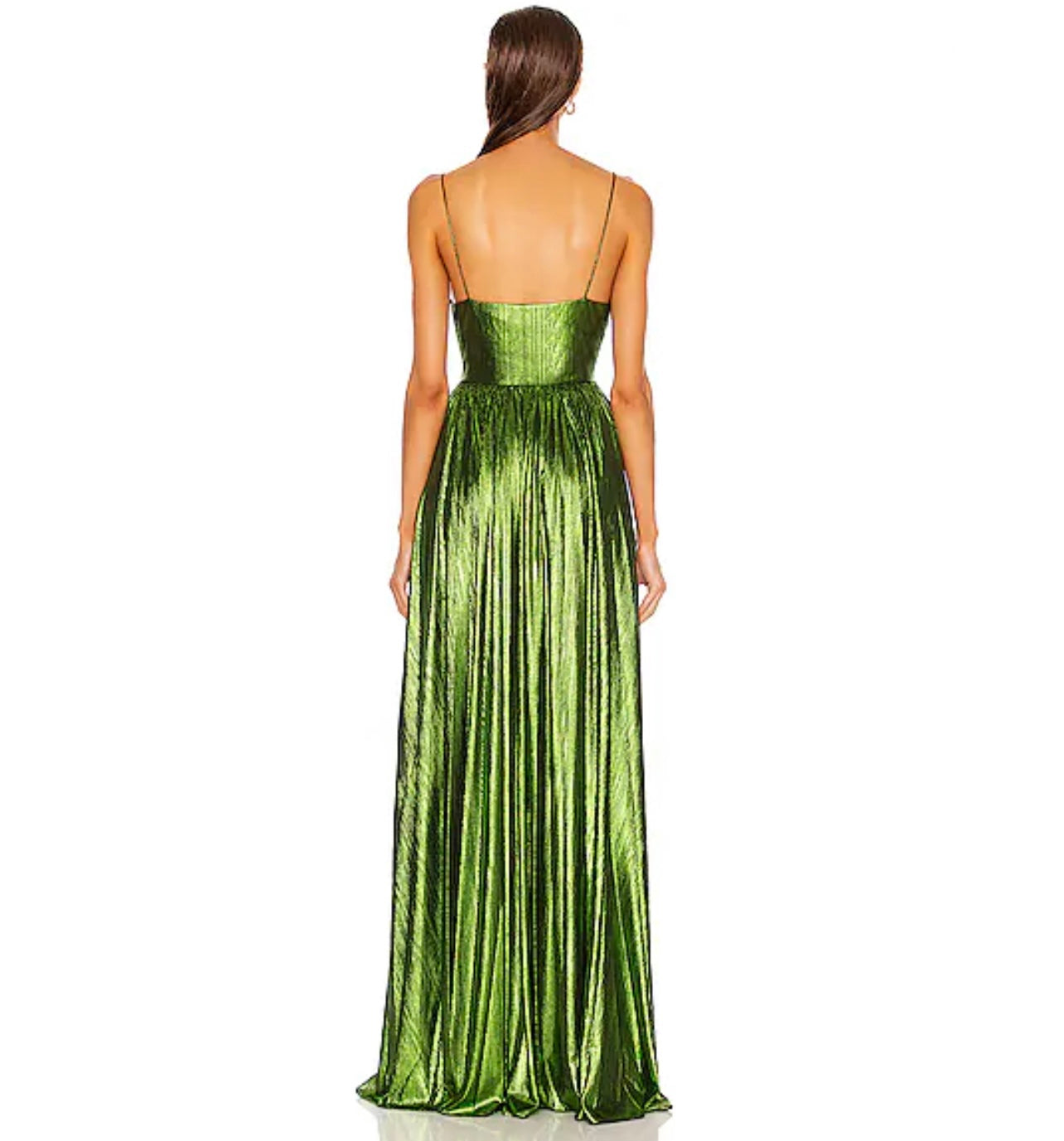 Retrofete  - Doss Metallic Cocktail Dress - Lime